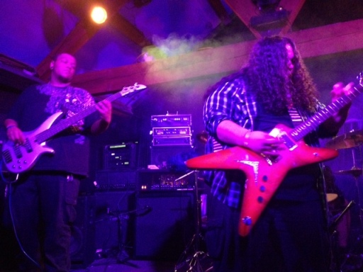 Members from Epyon played an instrumental classic metal set. Photo by Alec Damiano.